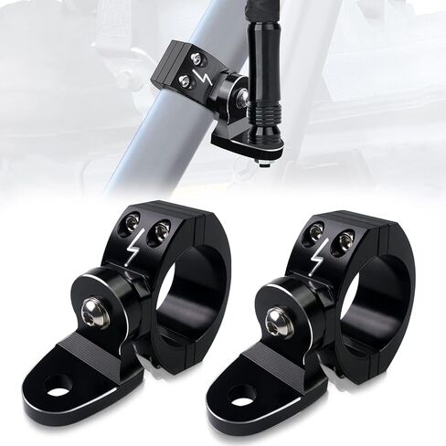 StarKnightMT UTV Heavy-Duty Whip Light Mount 2PCS RZR Flag Mount for 1.75 Inch to 2 Inch Roll Bar Compatible with Polaris RZR 1000 XP 900 Pro Maverick x3 Pioneer 1000 Talon in Kuwait