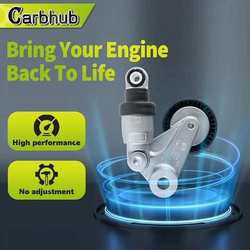 Carbhub Drive Belt Tensioner with Idler Pulley for Kia Sedona 2006-2020 for Hyundai Santa Fe 2007-2018 Sonata 2006-2010 Palisade 2020-2023 Azera 2006-2017 in Saudi Arabia