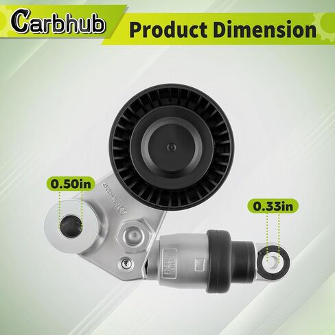 Carbhub Drive Belt Tensioner with Idler Pulley for Kia Sedona 2006-2020 for Hyundai Santa Fe 2007-2018 Sonata 2006-2010 Palisade 2020-2023 Azera 2006-2017 in Saudi Arabia