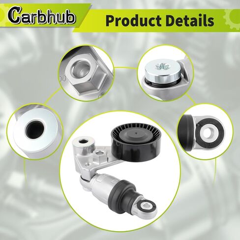 Carbhub Drive Belt Tensioner with Idler Pulley for Kia Sedona 2006-2020 for Hyundai Santa Fe 2007-2018 Sonata 2006-2010 Palisade 2020-2023 Azera 2006-2017 in Saudi Arabia