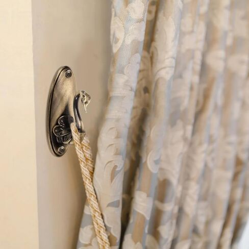 IMIKEYA 2pcs Swan Hook Curtain Holdbacks: Vintage Swan Wall Hooks Golden Zinc Alloy Holdbacks Easy Install No-Drill Curtain Holdbacks for Hat Robe Coat, Farmhouse Bedroom Living Room Decor in Saudi Arabia