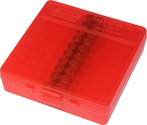 MTM 100 Round Flip-Top Ammo Box 40/45/10MM Cal (Clear Blue) in Saudi Arabia
