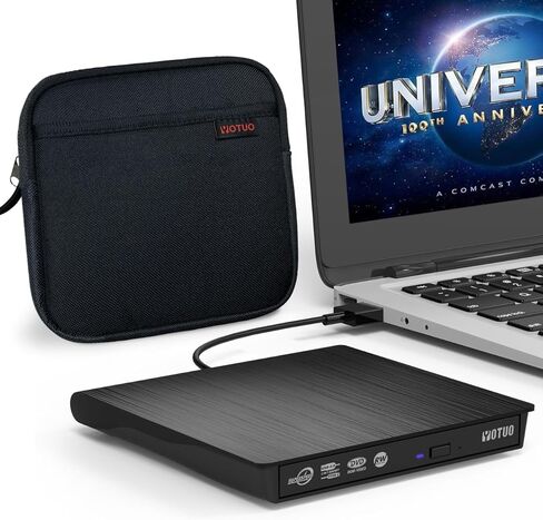 محرك أقراص CD/DVD خارجي متعدد الوظائف 3 في 1 وقارئ بطاقات SD ومشغل DVD يحرق واجهة مزدوجة USB-C/USB 3.2 محمول لأجهزة الكمبيوتر المحمول وسطح المكتب مع Windows 7/8/10/11 Mac MacBook Pro/Air in Saudi Arabia