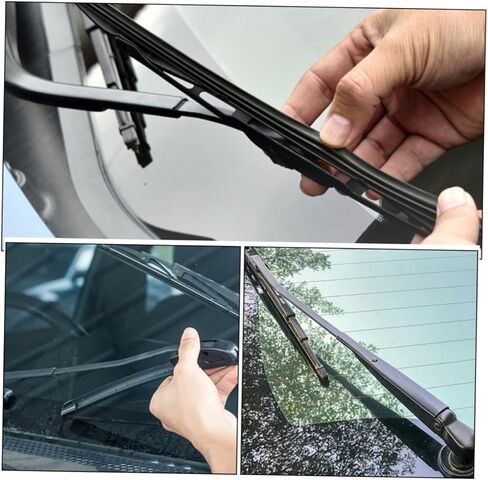 Luxshiny 8pcs Car Wiper Strip Refill Durable Windshield Wiper Inserts for Visibility Rain Compatible with Various Car Models Easy to Install Replacement in Saudi Arabia