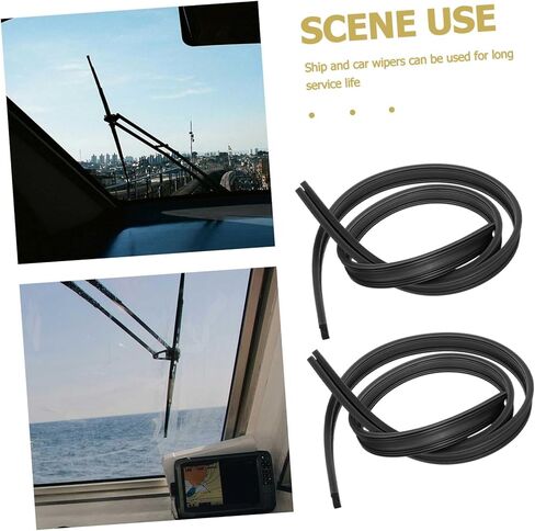 4pcs Frameless Car Windshield Wiper Refills Rubber Strips for Streak Cleaning Easy Installation Compatible Front and Rear in Saudi Arabia