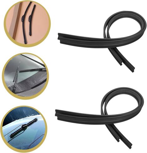 4pcs Frameless Car Windshield Wiper Refills Rubber Strips for Streak Cleaning Easy Installation Compatible Front and Rear in Saudi Arabia