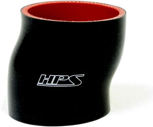 HPS Performance HTSOC-200-BLK خرطوم توصيل أوفست من السيليكون المقوى بأربعة طبقات، أقصى ضغط 75 رطل لكل بوصة مربعة، طول 3 بوصات، معرف 2 بوصة، أسود in Saudi Arabia