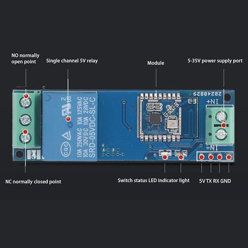 BT Proximity Switch Relay Module 5-35V DC Automatic Sensing Auto Unlock Kit with Real Time Control Smartphone Unlock Relay Module in Saudi Arabia