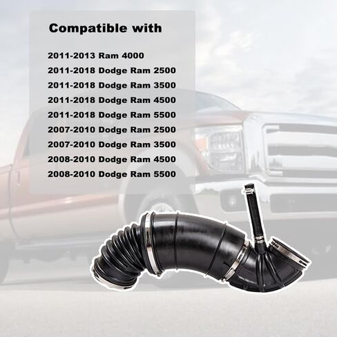 696-207 محرك مدخل هواء خرطوم مجموعة مجاري الهواء متوافق مع Ram 2500 3500 4500 5500 2007-2018 6.7L أنبوب مرشح يستبدل # 53032944AL 53032944AC in Saudi Arabia