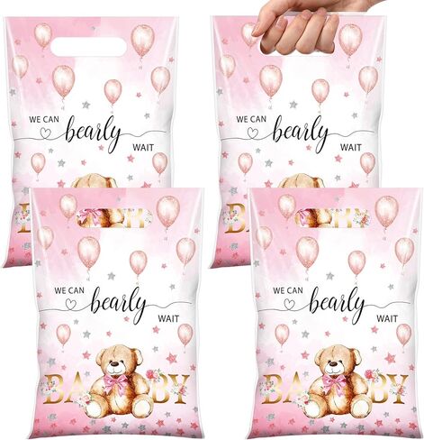 Pasimy 100 Pcs Pastel Candy Bags Bulk Rainbow Gift Bag Pink Blue Favors Bag Rainbow Treat Bag Plastic Star Dot Cellophane Goodie Bag Tie Dye Wrapping Bag for Girls Boys Baby Shower Birthday Party in Kuwait