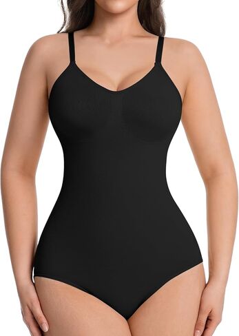 ONEW Shapewear for Women Tummy Control Compression Bodysuit Seamless Body Shaper Waist Trainer Spaghetti Strap Body Suit in Saudi Arabia