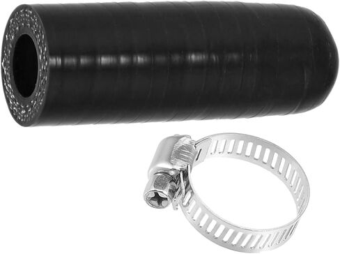 Motoforti 1/2" 12mm ID Black High Temperature 3-ply Reinforced Silicone Coolant Cap with Clamp for Turbo Bypass, Heater, Throttle Body, Vacuum, Water Port Protective End Cap in Saudi Arabia