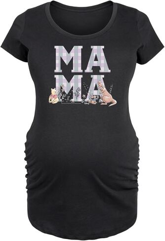 Disney Winnie The Pooh - Mama Grid - Women's Maternity Scoop Neck Graphic T-Shirt in Saudi Arabia