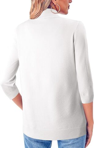 CRAZY GRID Women's Casual Cardigans with Pockets Lightweight Open Front Cardigan Sweaters Dressy Knit Outfits Plain Color in Saudi Arabia