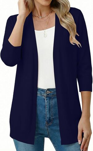 CRAZY GRID Women's Casual Cardigans with Pockets Lightweight Open Front Cardigan Sweaters Dressy Knit Outfits Plain Color in Saudi Arabia