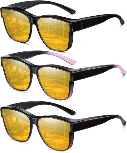 Wzerry Night Vision Glasses Polarized for Men Women (Nighttime Driving Glasses Over Glasses for Driving) in Saudi Arabia