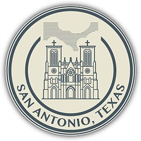 San Antonio City Texas Travel Stamp Round Stainless Steel Metal Key Chain Keychain Ring Double Sided Deisgn in Saudi Arabia