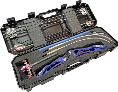 MTM BC34TD Takedown Recurve Bow Case, Lockable Storage, Airline Approved Hard Case, Hold’s 16 Arrows, For One Target or Hunting Bow Setup, Made in USA, Black in Kuwait