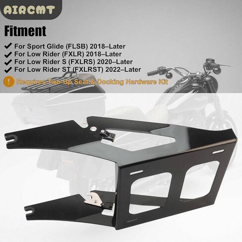 Two-Up Trunk Mounting Rack Detachable Luggage Rack for Harley Softail Sport Glide FLSB FXLR FXLRS FXLRST 2018-2025, Gloss Black, Heavy-Duty Steel in Saudi Arabia