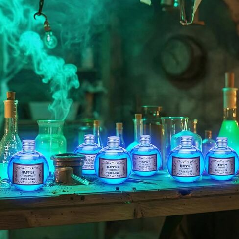 12 Pcs 8 oz Green Ogre Party Favors Spherical Plastic Potion Bottles Magic Booze Balls Cocktail Ornament Happily Ever After True Love Labels for Wedding Party Crafts Fantasy Decorations in Saudi Arabia