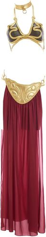 Mobbunny Sexy Princess Costume Gold Lingerie Bikini Top Thong with Choker and Chain Women Halloween Outfit in Saudi Arabia