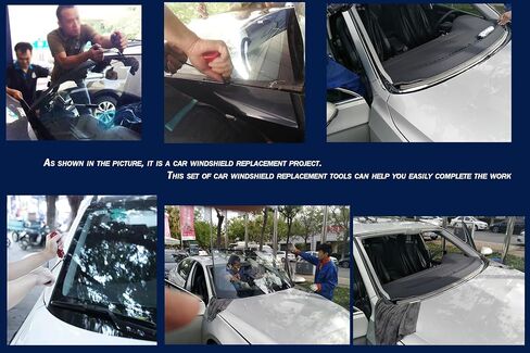 JL&LOVE Windshield Removal Tools,Universal Car Windscreen Quick Release Cold Knife Windshield and car Window Glass Urethane Scraper Tool Set in Kuwait