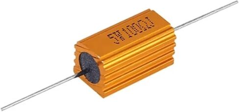2PCS Metal Shell Resistor 5W RX24 0.1R ~ 15K 1 2 6 8 10 20 30 50 100 200 300 OHM 5 10K Wirewound Aluminum Metal Shell Resistor(2.7R) in Saudi Arabia