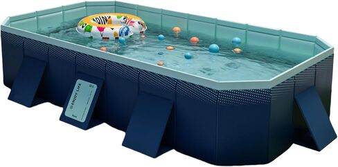 حمام سباحة خارجي قابل للطي وغير قابل للنفخ للأطفال والكبار - هيكل من البلاستيك الصلب، حمام سباحة للأطفال لحمامات الكلاب في الفناء الخلفي (116 بوصة × 65 بوصة × 21 بوصة) in Kuwait
