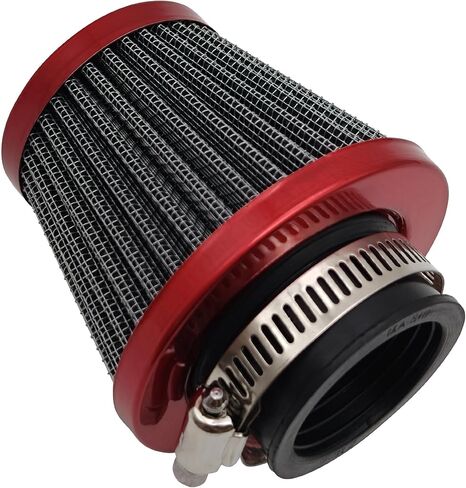 سترونجثيوم دراجة نارية جراب 35 مم فلتر مدخل هواء متوافق مع Coolster TaoTao Sunl Kazuma Apollo Roketa X-pro 50cc 70cc 90cc 110cc 125cc ATV Quad Go Kart Pit Dirt Bike Air Inlet Cleaner أحمر in Saudi Arabia