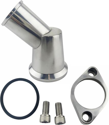 45 Degree Water Neck For BBC SBC Water Neck Aluminum Thermostat Housing Compatible with Chevy SBC BBC 283 305 350 383 454 Engines(45°) in Saudi Arabia