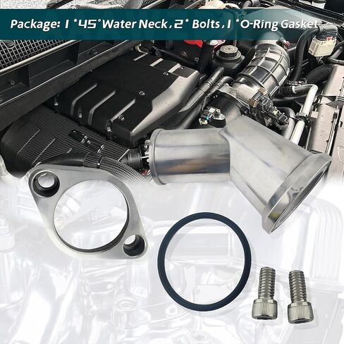 45 Degree Water Neck For BBC SBC Water Neck Aluminum Thermostat Housing Compatible with Chevy SBC BBC 283 305 350 383 454 Engines(45°) in Saudi Arabia