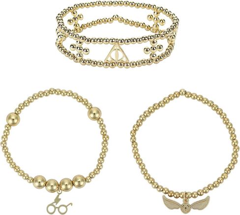 Bioworld Harry Potter Deathly Hallows and Snitch 3 Pack Adult Bracelet Set in Saudi Arabia