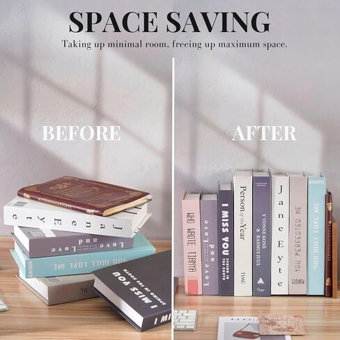 Anime Bookends, Anime Gifts for Men Women Boys, Novelty Bookends Unique, Heavy Duty Wooden Book Ends for Shelves Decorative(1 Pair, 4.72x6.69 Inches) in Saudi Arabia