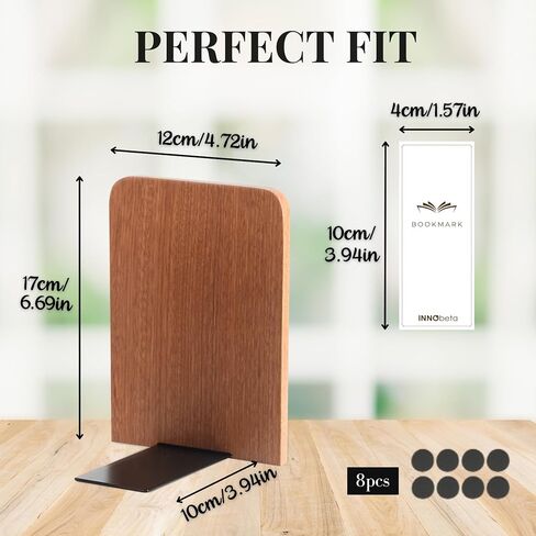 Anime Bookends, Anime Gifts for Men Women Boys, Novelty Bookends Unique, Heavy Duty Wooden Book Ends for Shelves Decorative(1 Pair, 4.72x6.69 Inches) in Saudi Arabia