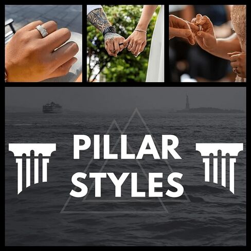 خاتم دمشقي من الذهب عيار 14 قيراط للرجال خاتم زفاف من الذهب الأصفر من الفولاذ الدمشقي له تصميم فريد من نوعه من الخشب الحبوب مريح مناسب للفولاذ المقاوم للصدأ in Kuwait