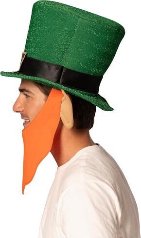 Rasta Imposta Irish Leprechaun Top Hat Green with Orange Beard, St. Patrick's Day Hat, Women and Men, Adult One Size in Saudi Arabia