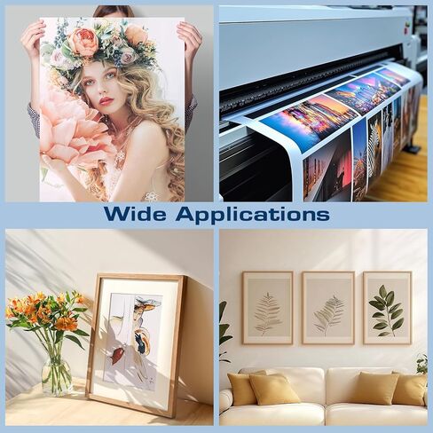 لفة ورق صور لامعة مقاس 24 بوصة × 164 قدمًا، 260 جرام، تنسيق واسع للطابعات النافثة للحبر، عالمية، مقاومة للماء، سريعة الجفاف وسعة كبيرة in Kuwait