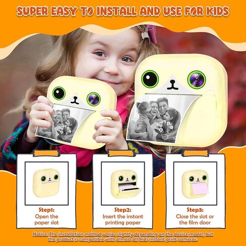 15 Rolls Kids Instant Camera Print Refill Paper, Photo Printer HD Printing Thermal Print Paper Rolls Fit for Most Kids Camera Instant Print, BPA Free&Inkless with 3" Photo Album in Saudi Arabia