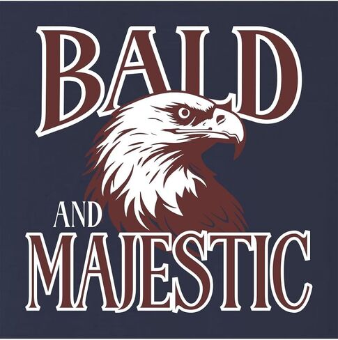 كنزة مرحة من Go All Out Bald & Majestic Bald Eagle هدية مضحكة للرجال الأصلع برقبة دائرية in Saudi Arabia