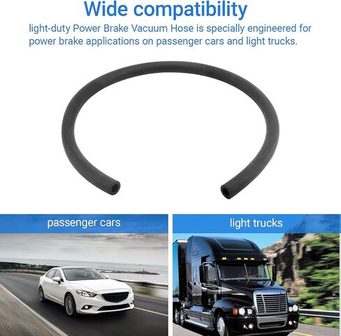 27233 خرطوم مكنسة كهربائية للفرامل، خرطوم مكنسة كهربائية معززة للفرامل لسيارات الركاب والشاحنات الخفيفة - طول 3 بوصات، القطر الداخلي 15/32 بوصة خرطوم مكنسة كهربائية معززة للفرامل (عبوة واحدة) in Kuwait