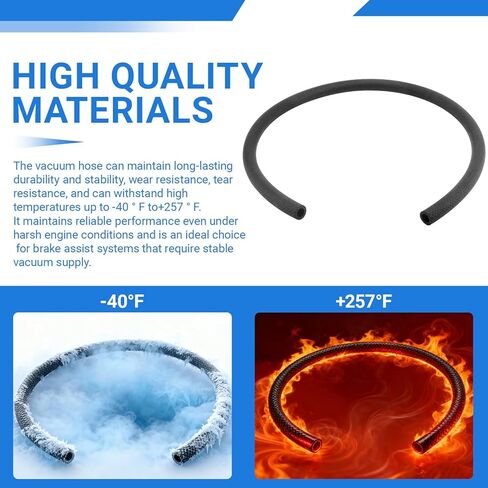27233 خرطوم مكنسة كهربائية للفرامل، خرطوم مكنسة كهربائية معززة للفرامل لسيارات الركاب والشاحنات الخفيفة - طول 3 بوصات، القطر الداخلي 15/32 بوصة خرطوم مكنسة كهربائية معززة للفرامل (عبوة واحدة) in Kuwait