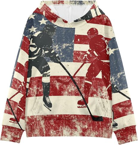 Hoodies for Boys Girls, Pullover Sweatshirt with Pocket 4-14 Years in Saudi Arabia