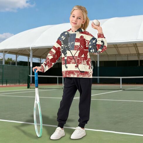 Hoodies for Boys Girls, Pullover Sweatshirt with Pocket 4-14 Years in Saudi Arabia