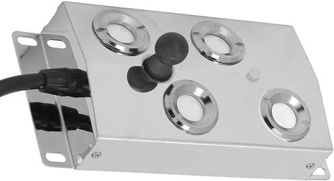 4 Heads Ultrasonic Mist Maker Fogger, DC45-48V Humidifier with 1.5m Cable, IP67 Stainless Steel Mister for Indoor Outdoor Use, Efficient Fog Generation and Quiet Opera in Kuwait