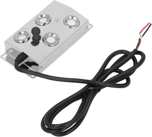 4 Heads Ultrasonic Mist Maker Fogger, DC45-48V Humidifier with 1.5m Cable, IP67 Stainless Steel Mister for Indoor Outdoor Use, Efficient Fog Generation and Quiet Opera in Kuwait