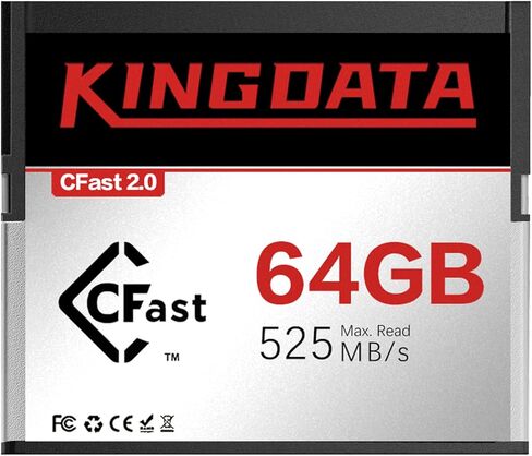 256GB CFast 2.0 Memory Card High-Speed 525MB/S for 4K/6K Video for Canon Sony Cinema Cameras in Saudi Arabia