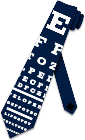 ربطات عنق من Three Rooker Eye Chart ربطات عنق رجالي لطبيب العيون وربطة عنق ضبابية للرجال in Saudi Arabia