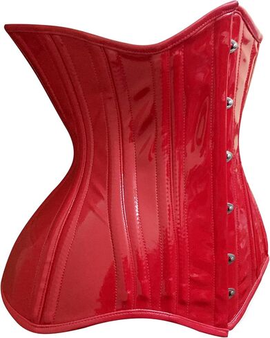 Women's PVC Underbust Corset, Steel Boned Steampunk Hourglass Waist Cincher, Body Shaper Corset in Saudi Arabia