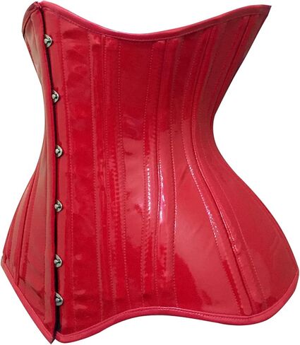 Women's PVC Underbust Corset, Steel Boned Steampunk Hourglass Waist Cincher, Body Shaper Corset in Saudi Arabia