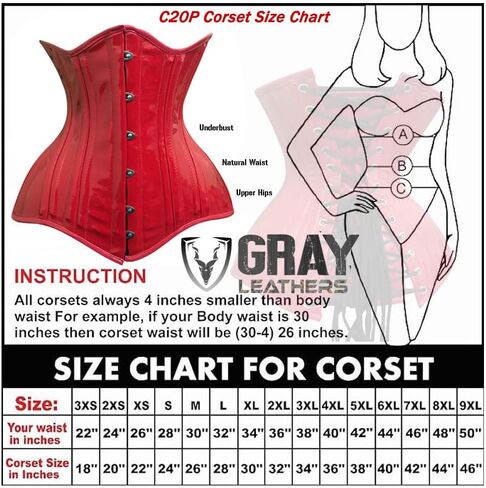 Women's PVC Underbust Corset, Steel Boned Steampunk Hourglass Waist Cincher, Body Shaper Corset in Saudi Arabia